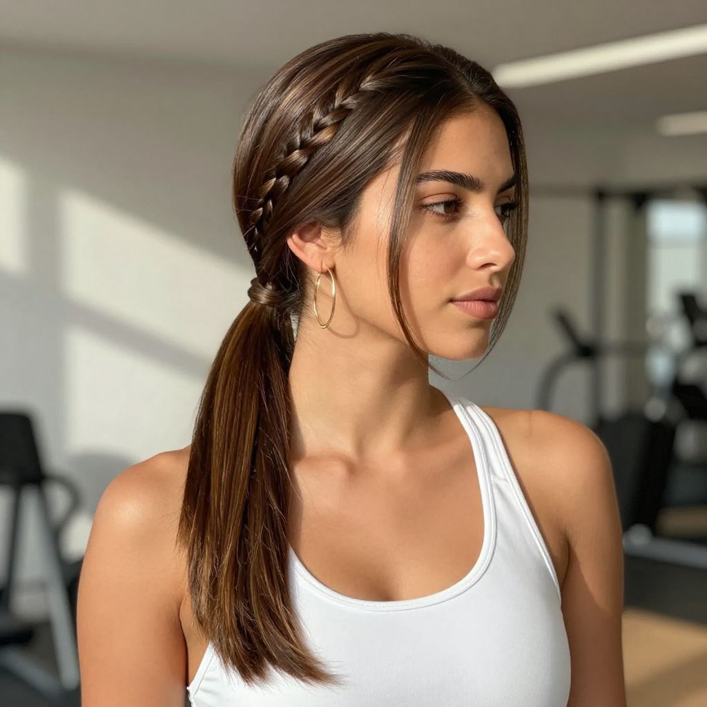 Low Braided Ponytail