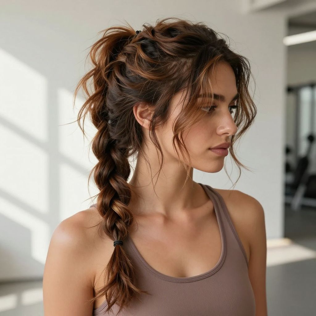 High Messy Braid