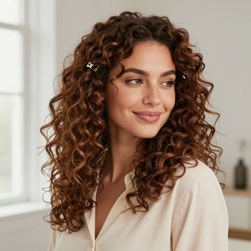 Curly Pinned Back Tresses