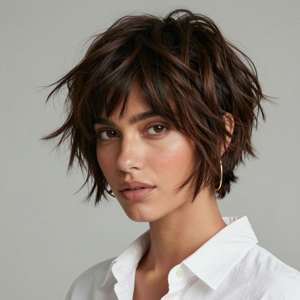 Tousled Pixie with Side Bangs