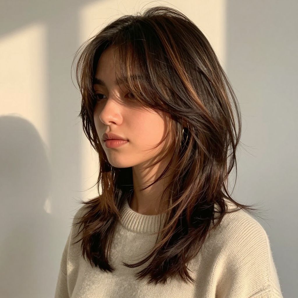 Layered Shag with Wispy Bangs