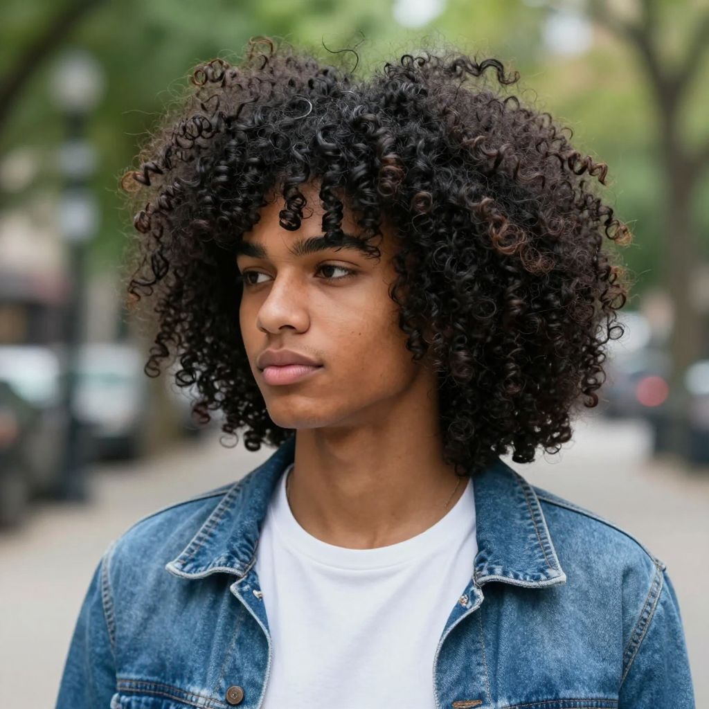 Curly Long Afro