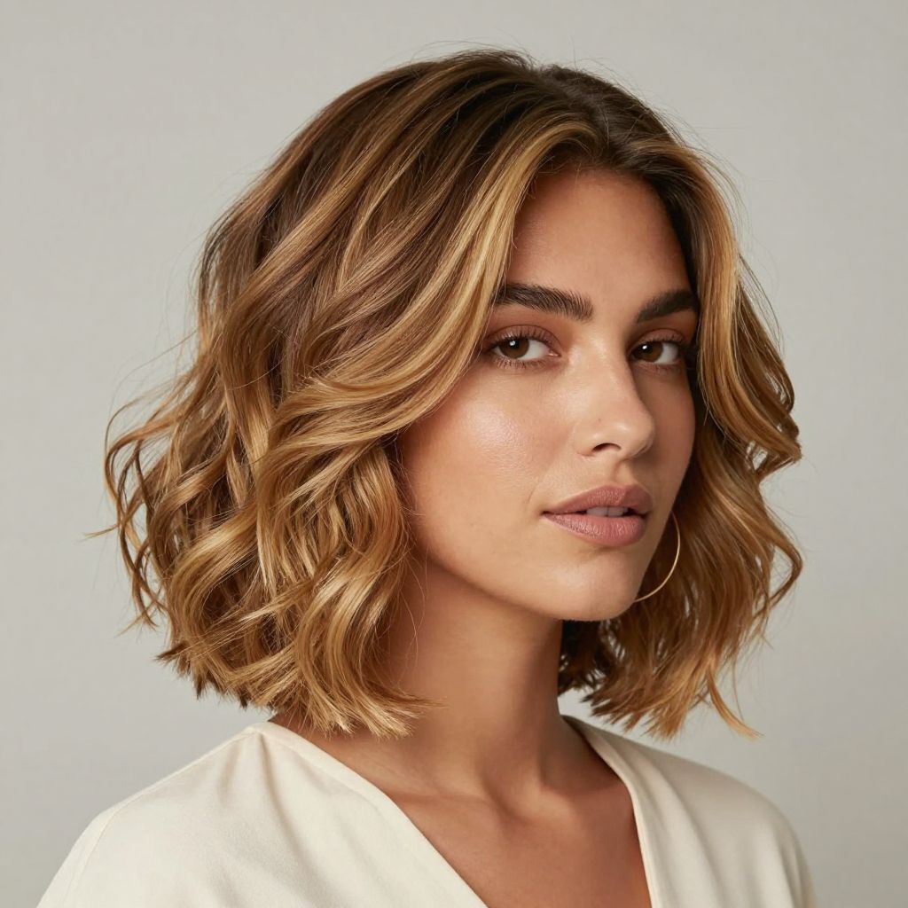 The Side-Parted Bob with Subtle Highlights