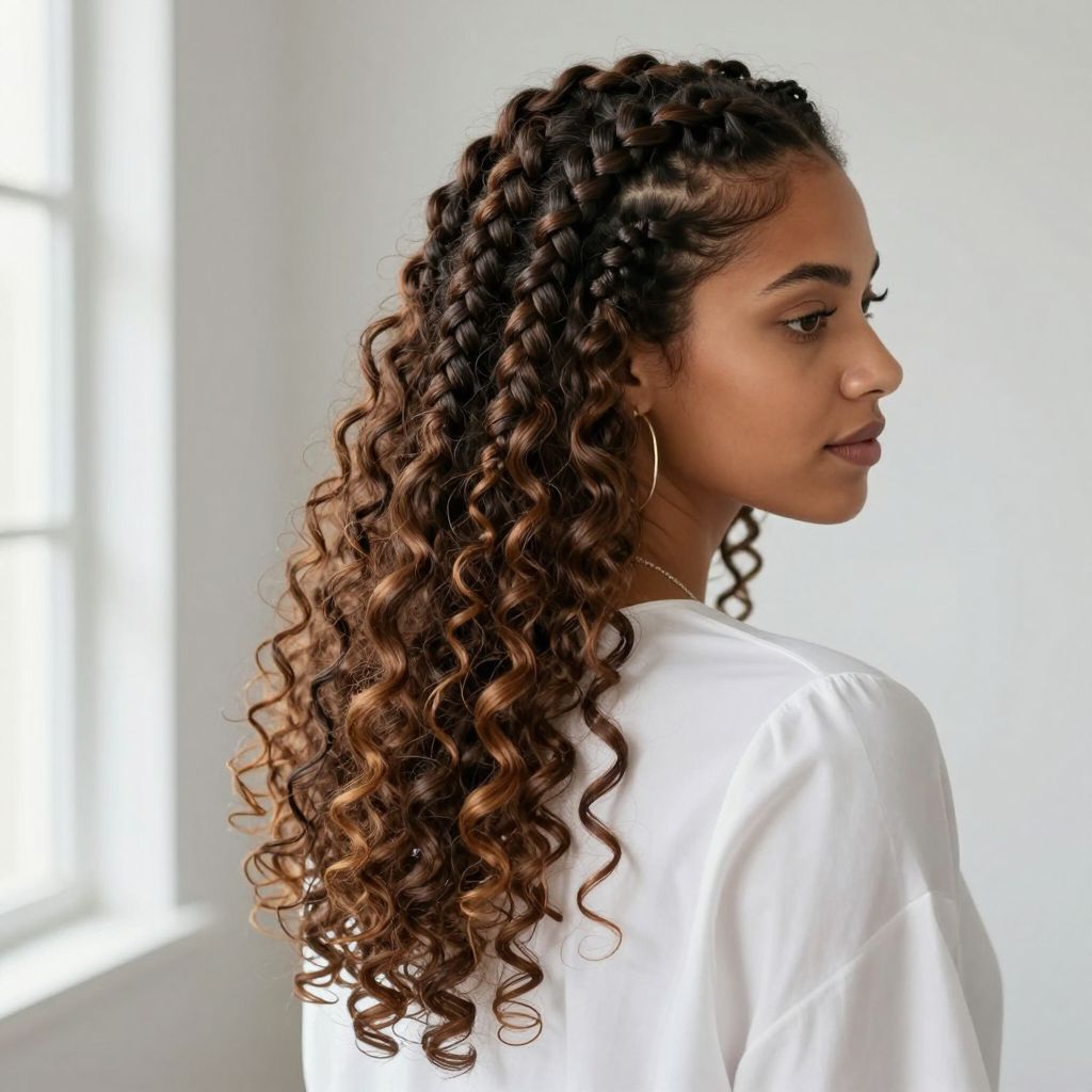 The Double Dutch Braids with Curly Ends
