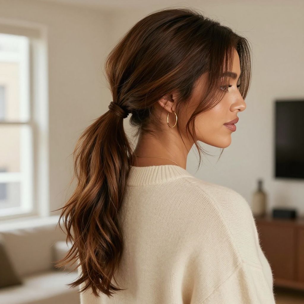 Low Messy Ponytail