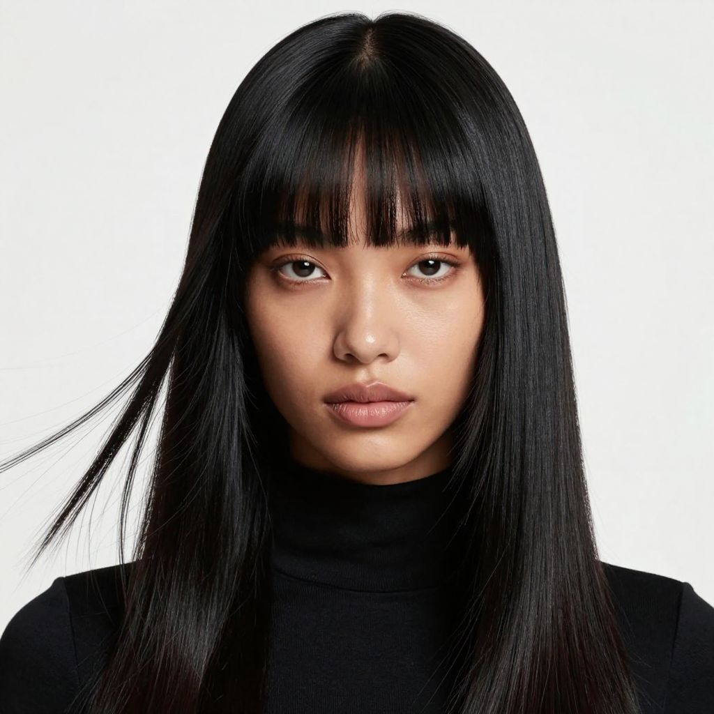 Classic Straight with Blunt Bangs