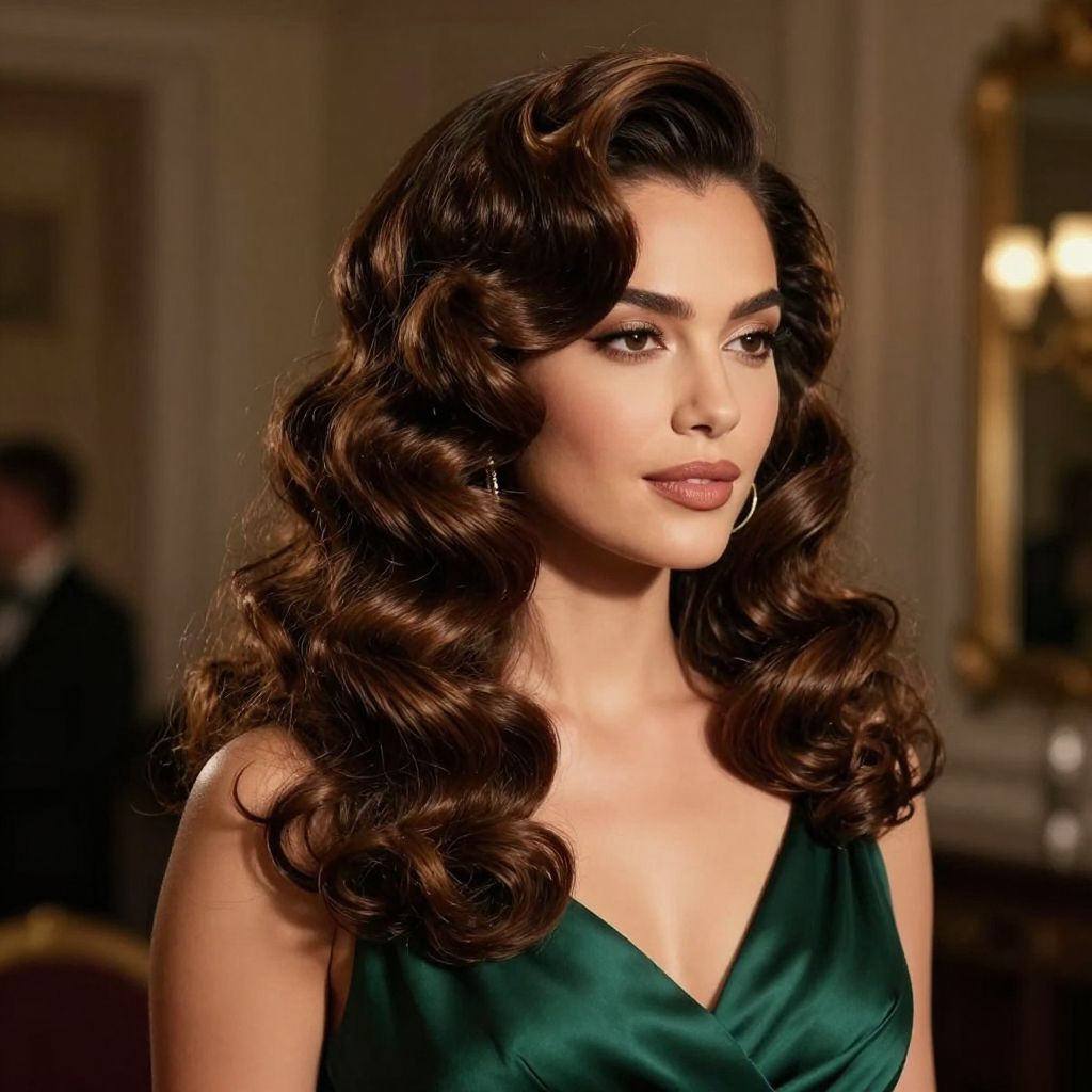 Side-Swept Curls