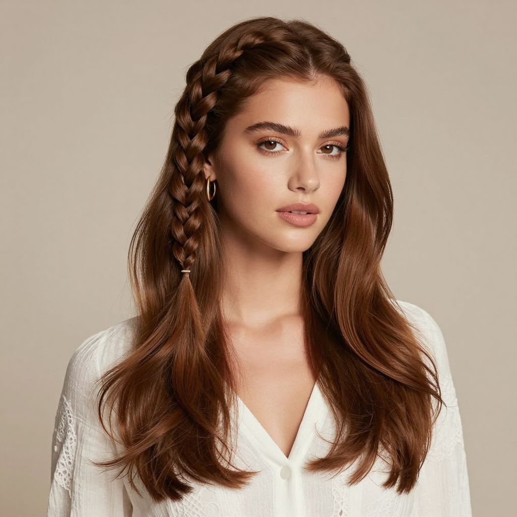 Half-Up Fishtail Braid
