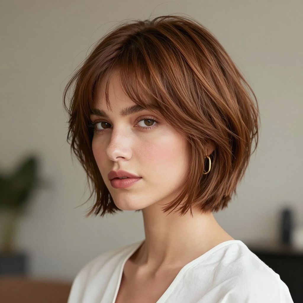 Pixie with Side Swept Bangs