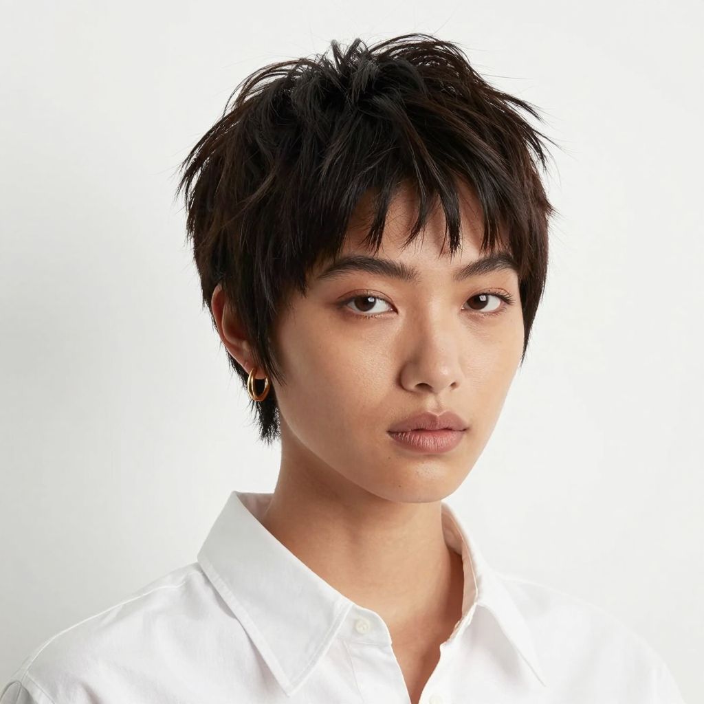 Pixie Cut with Textured Top