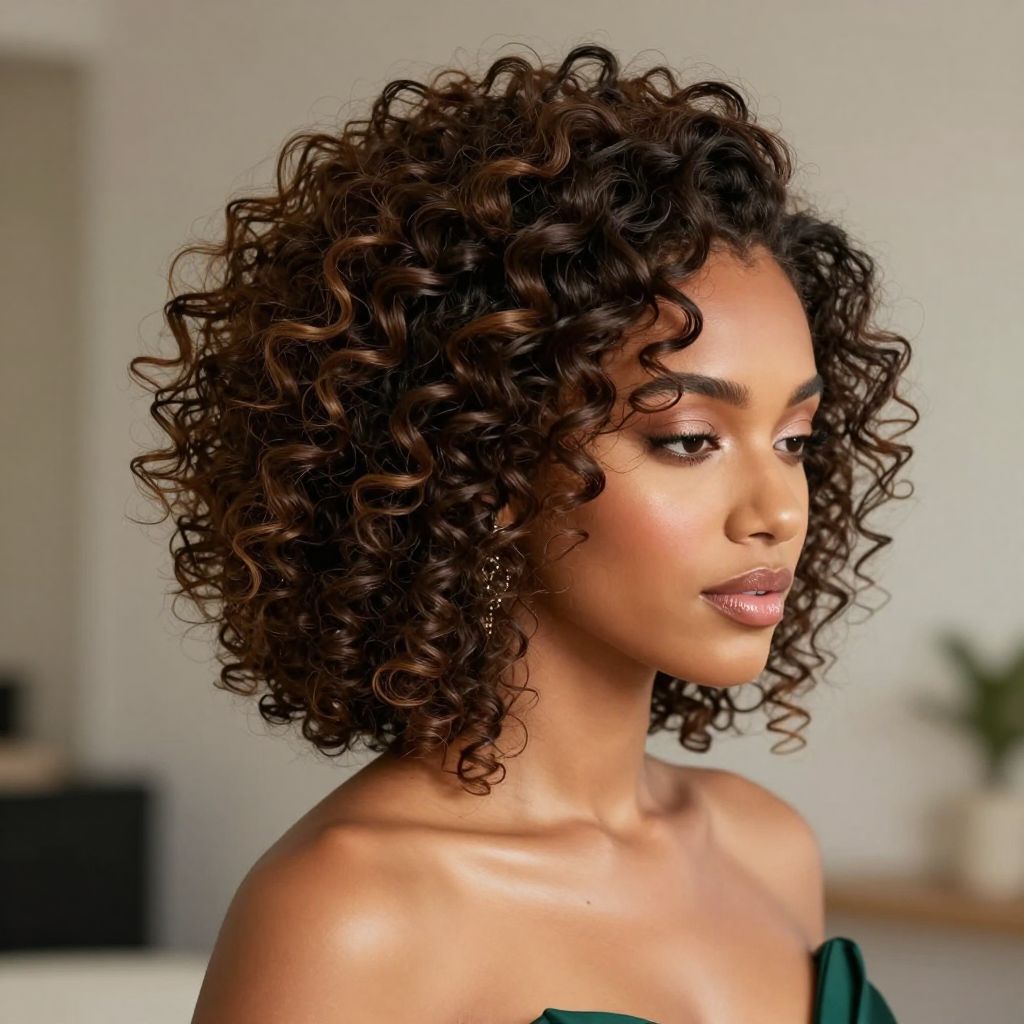 Voluminous Curly Updo
