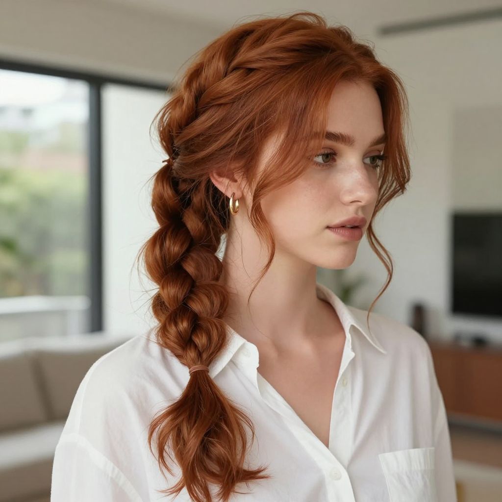 Bubble Braid Half Pony with Textured Ends