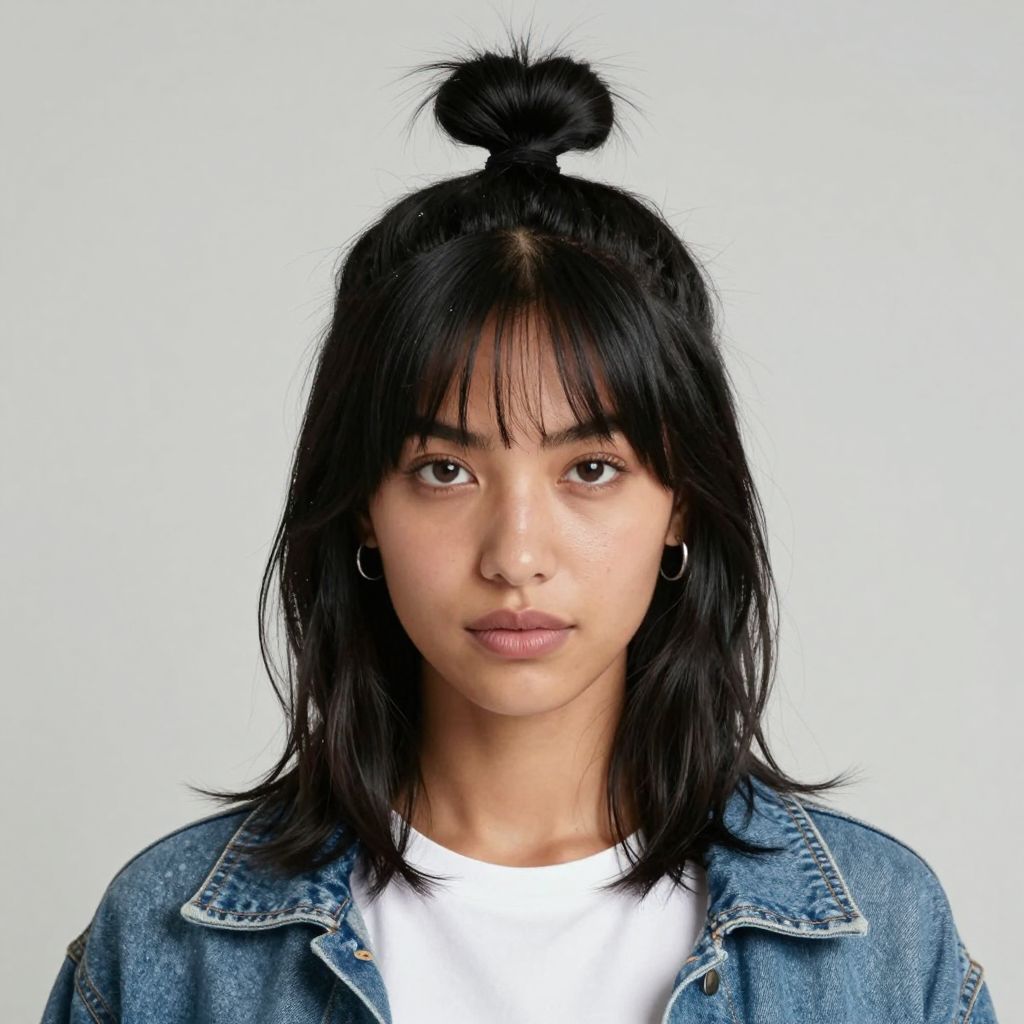 Mini Top Knot Half Up