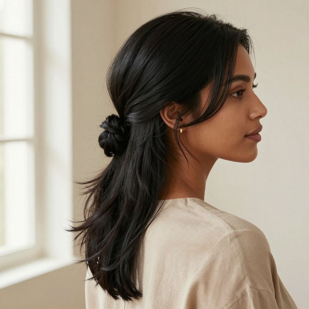 Low Knotted Half Up