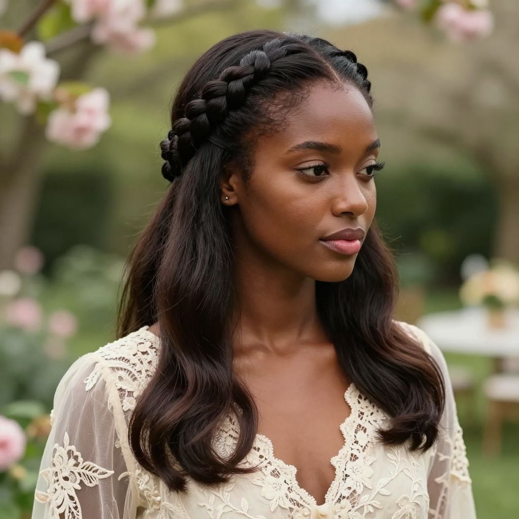 Fishtail Braided Half Crown