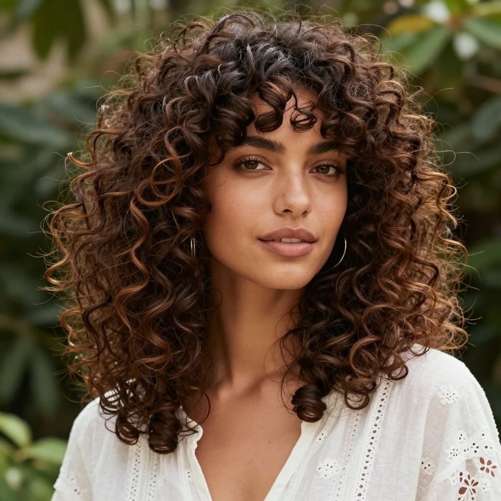 Curly Shag with Natural Volume
