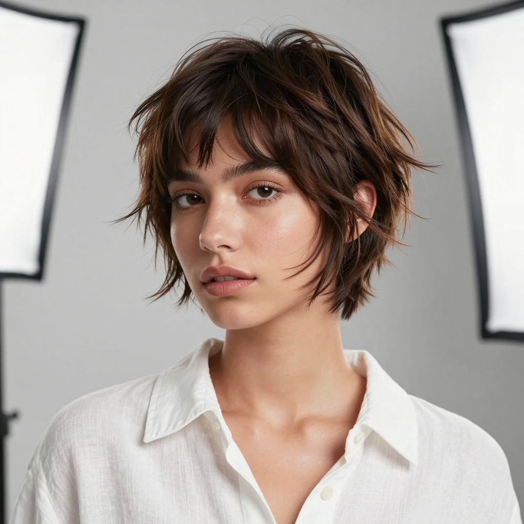 Tousled Pixie with Wispy Bangs