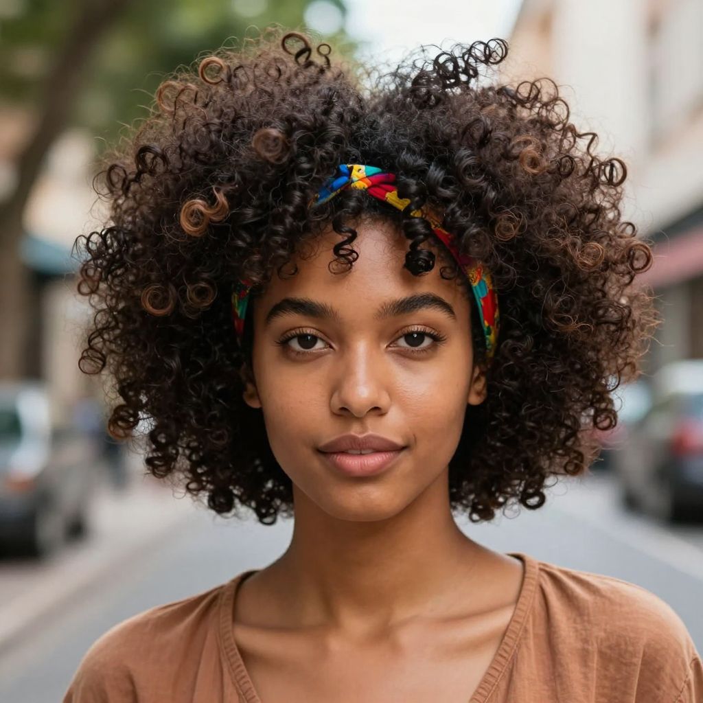 Natural Afro with Headband