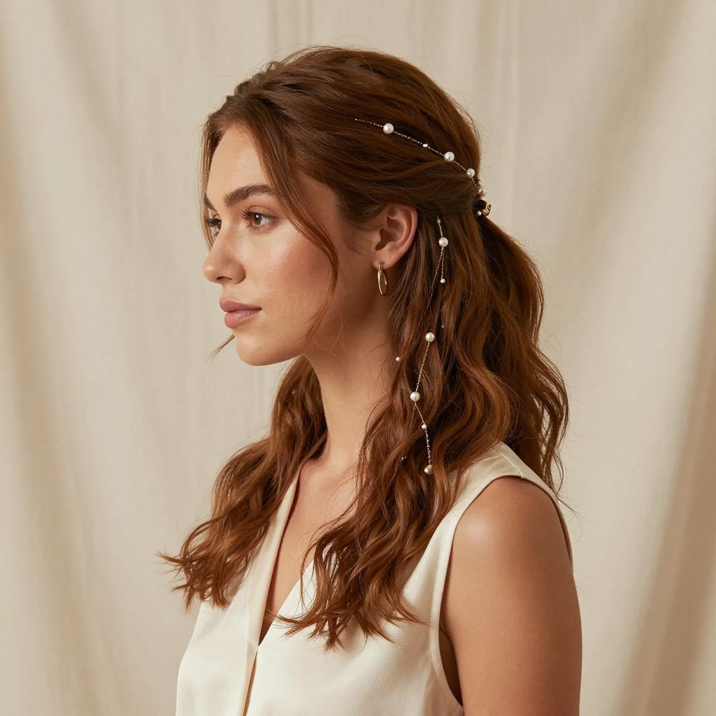 Half Ponytail with Hair Jewelry