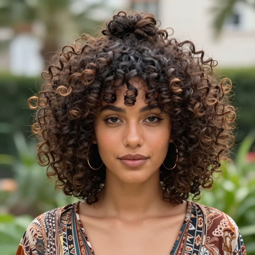 Voluminous Curly Bun