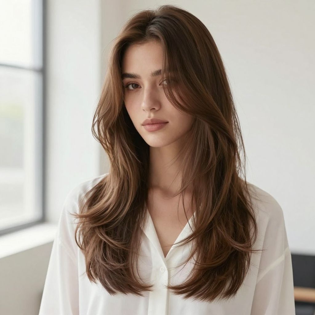 Long Layers with Subtle Face Framing
