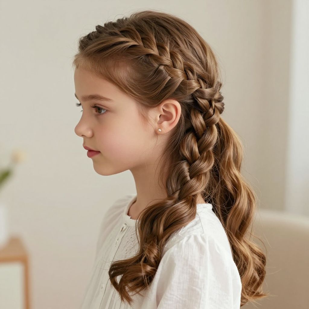 The Waterfall Braid Ponytail