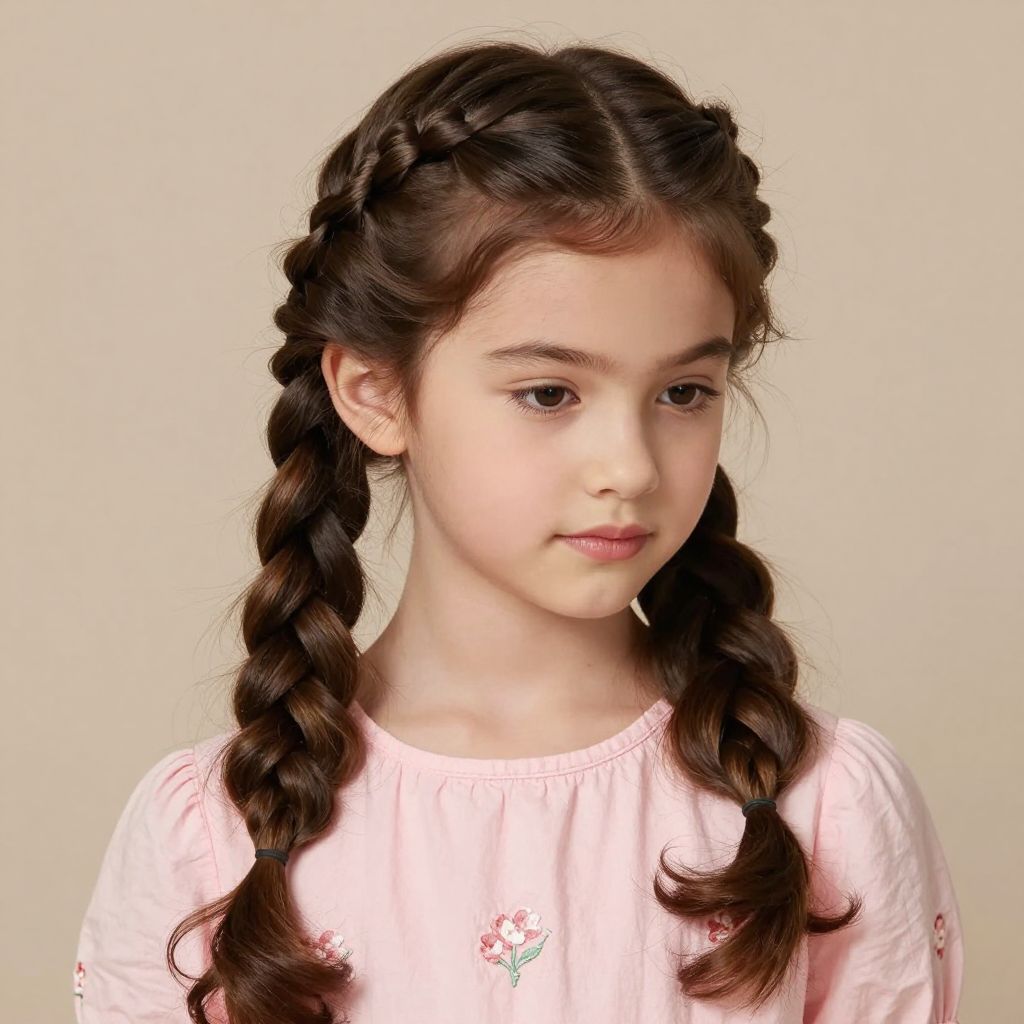 French Braids with Baby Hair Details