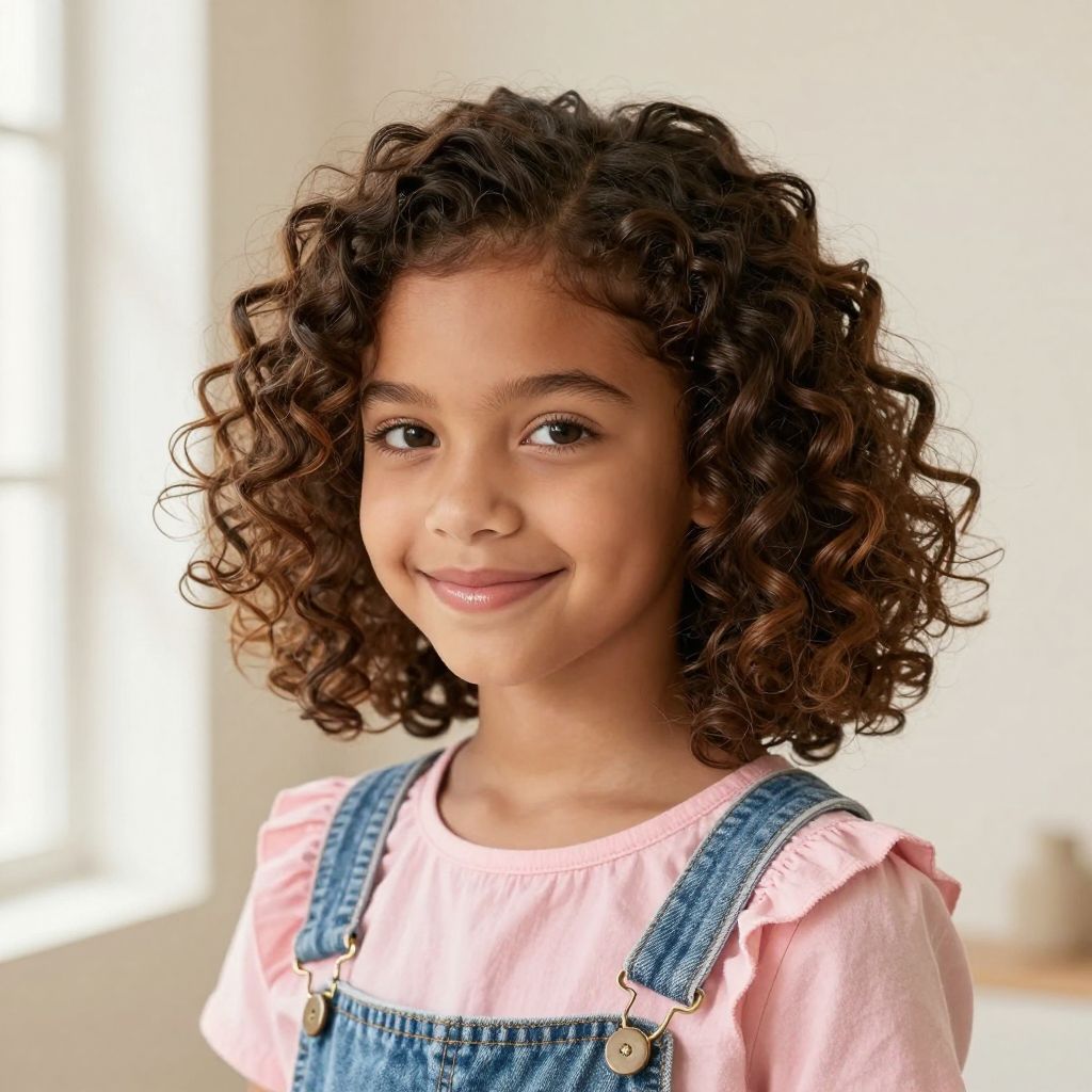 Curly Bob with Side Part