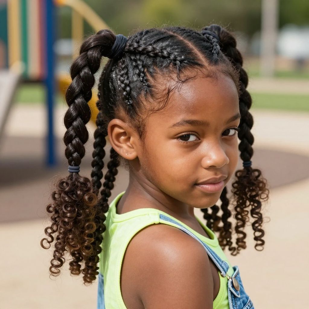 Cornrow Braided Pigtails