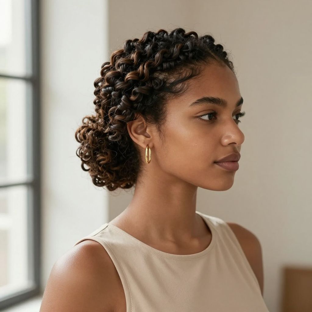 Kinky Twist Side Bun