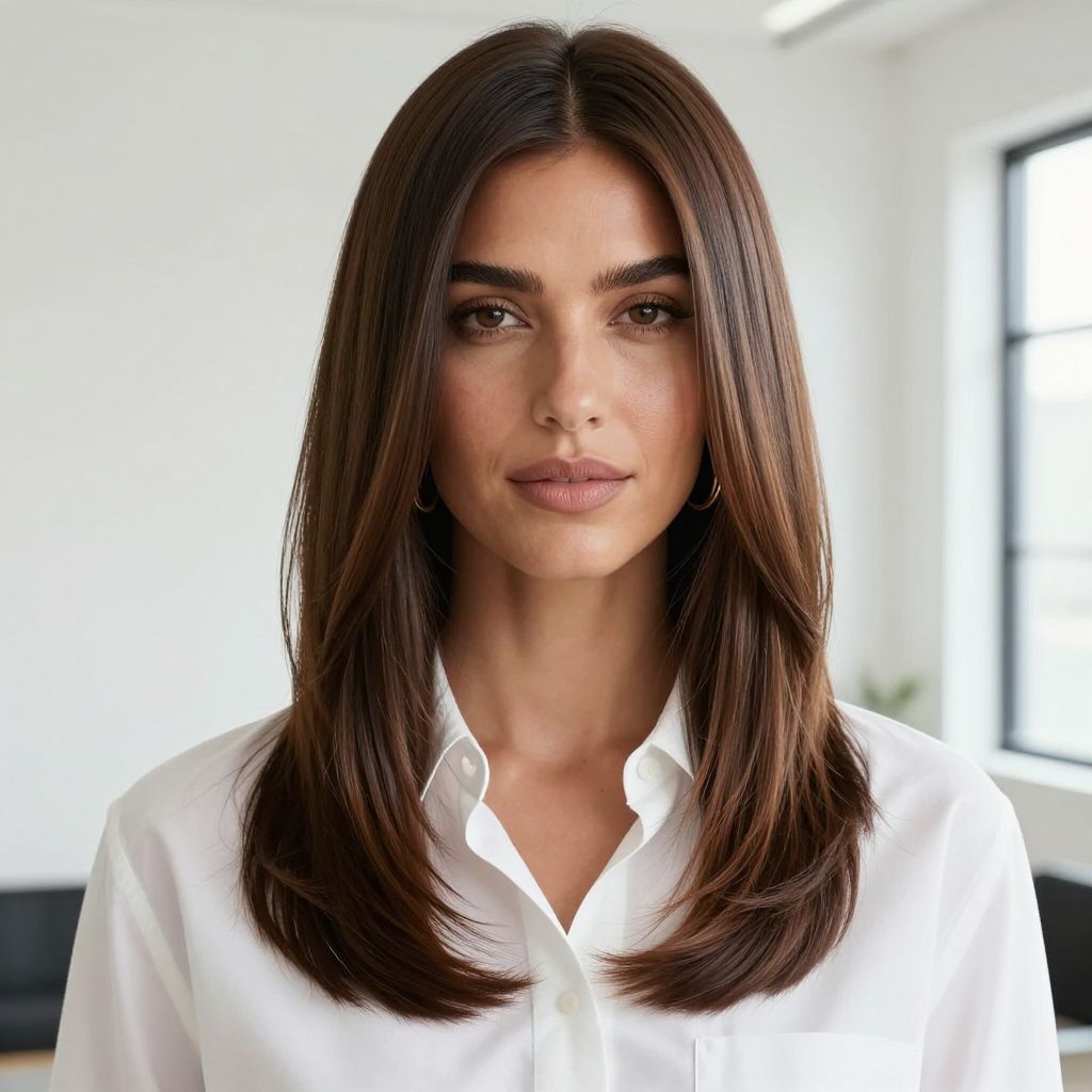 Classic Straight-Layered Hair