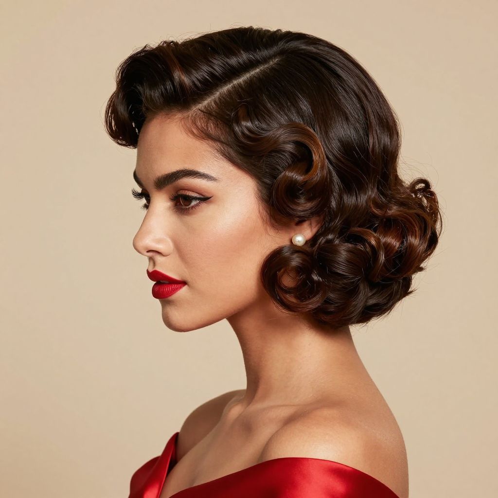 Pin Curled Retro Glam