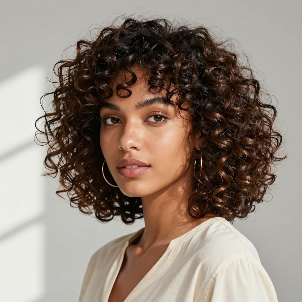 Curly Crop with Defined Edges
