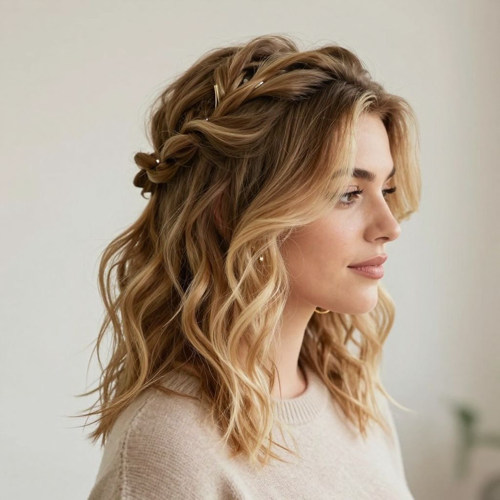 Half-Up Twisted Crown