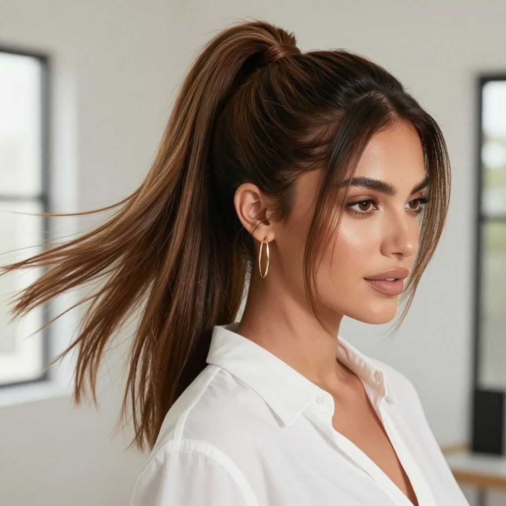 High Ponytail With Soft Volume