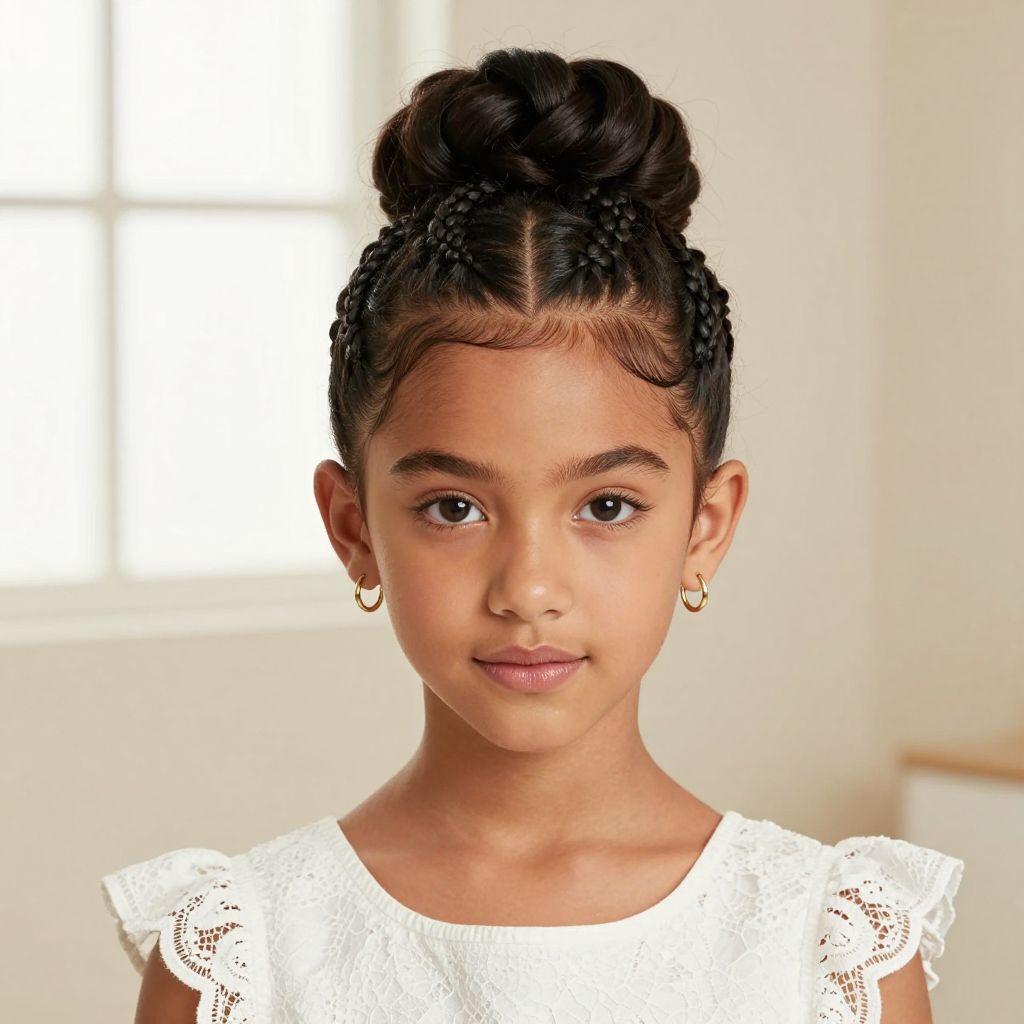 Braided Bun with Baby Hair Details