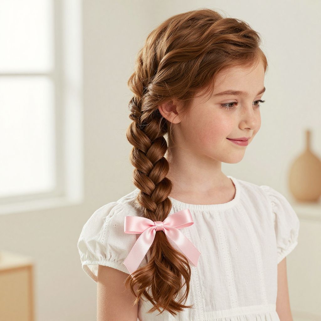 Side Sweep Braid with Ribbon