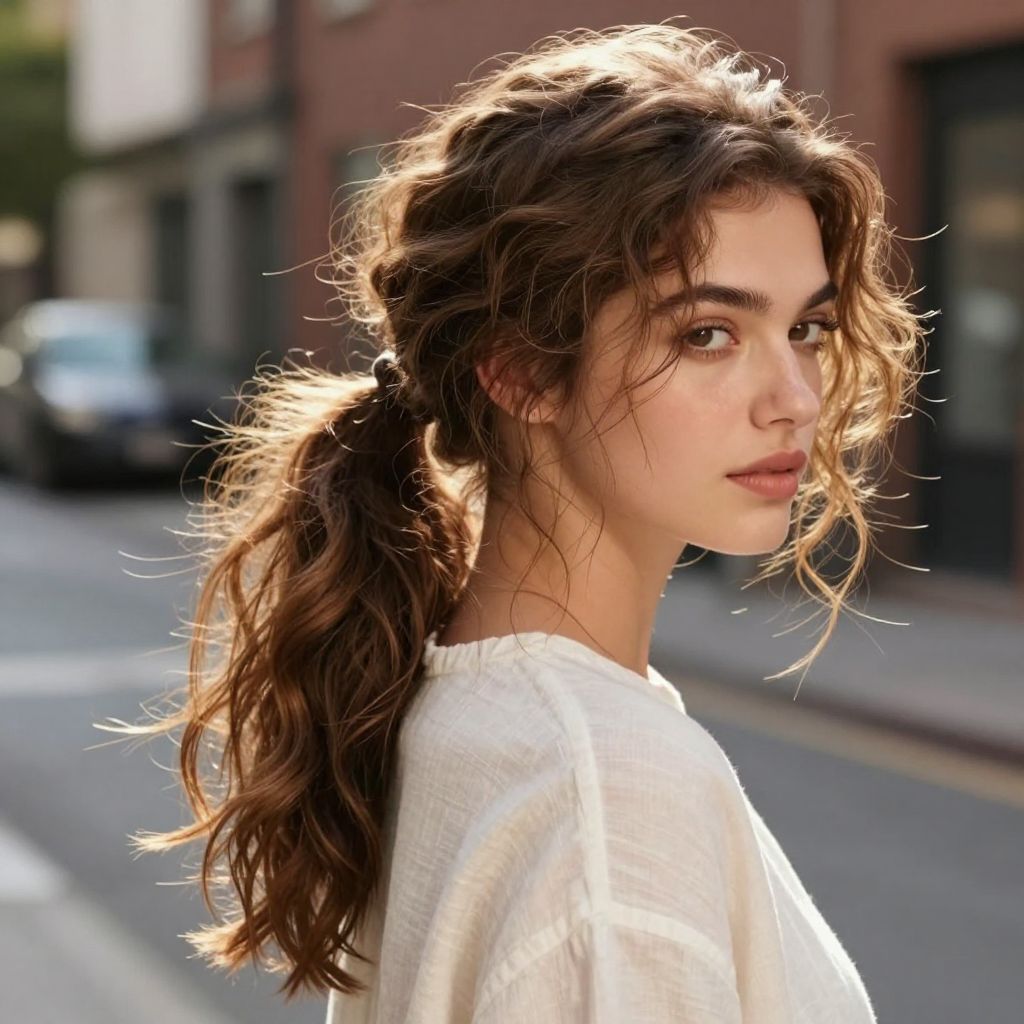 Messy Low Ponytail