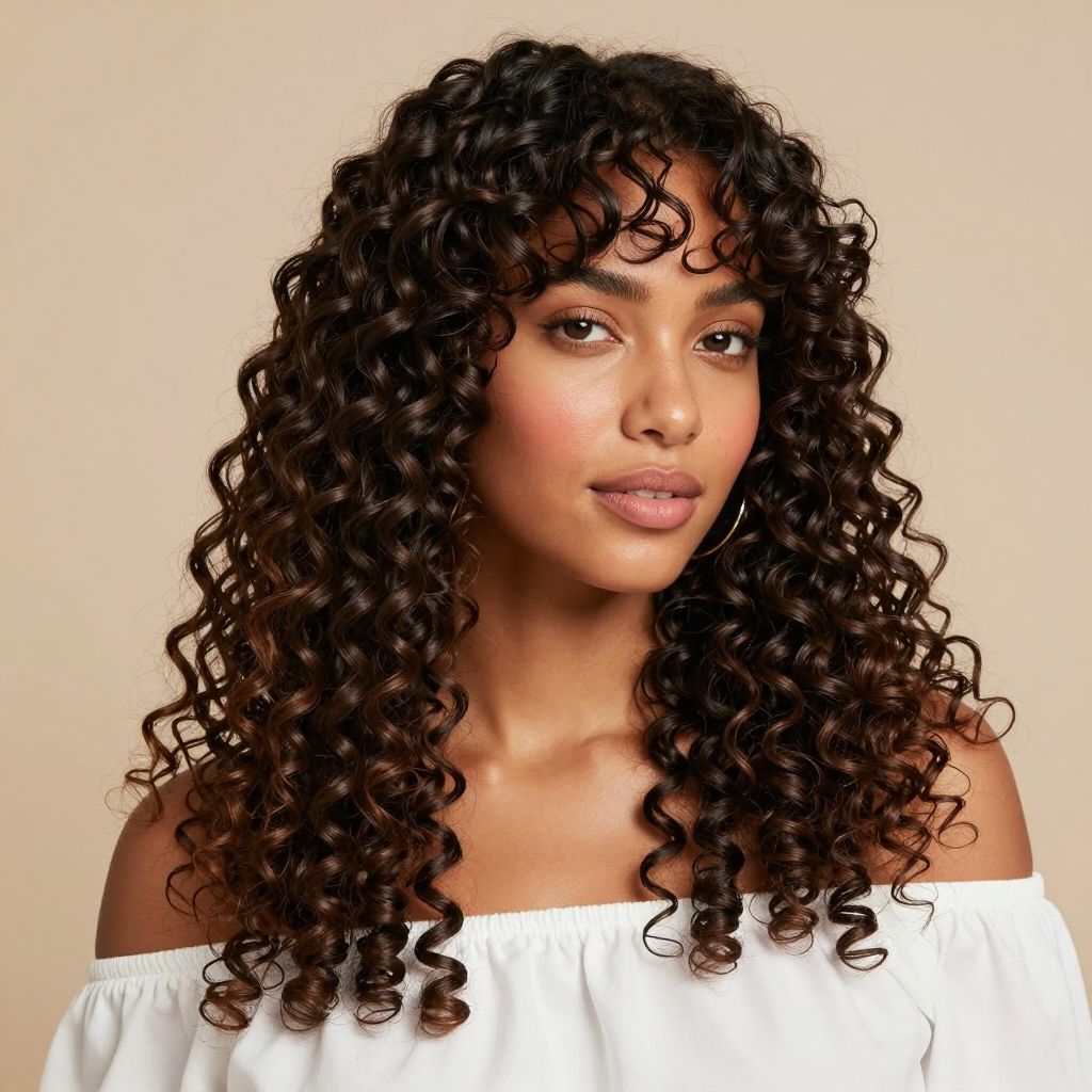 Marley Twists with Curly Bangs