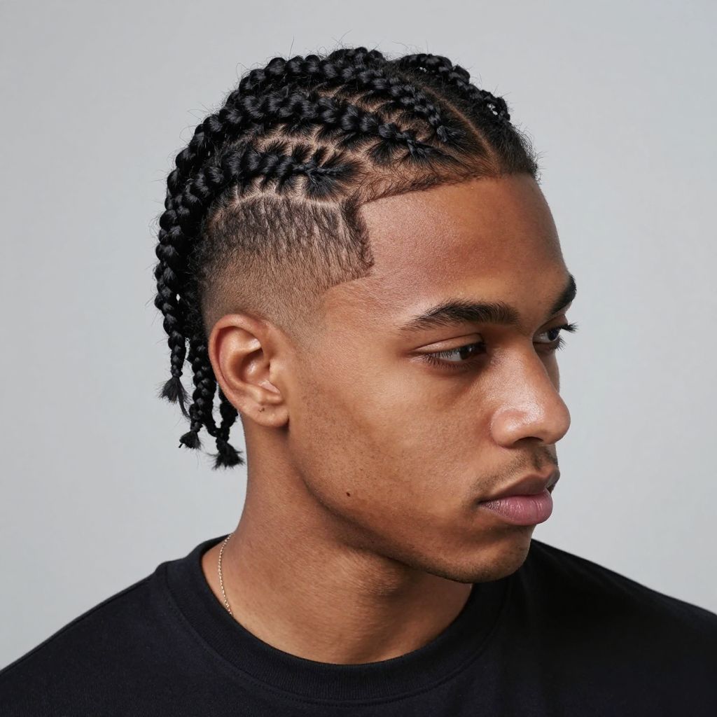 Micro Braids with Fade