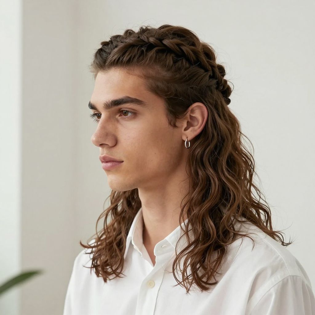 Half Up Braided Crown