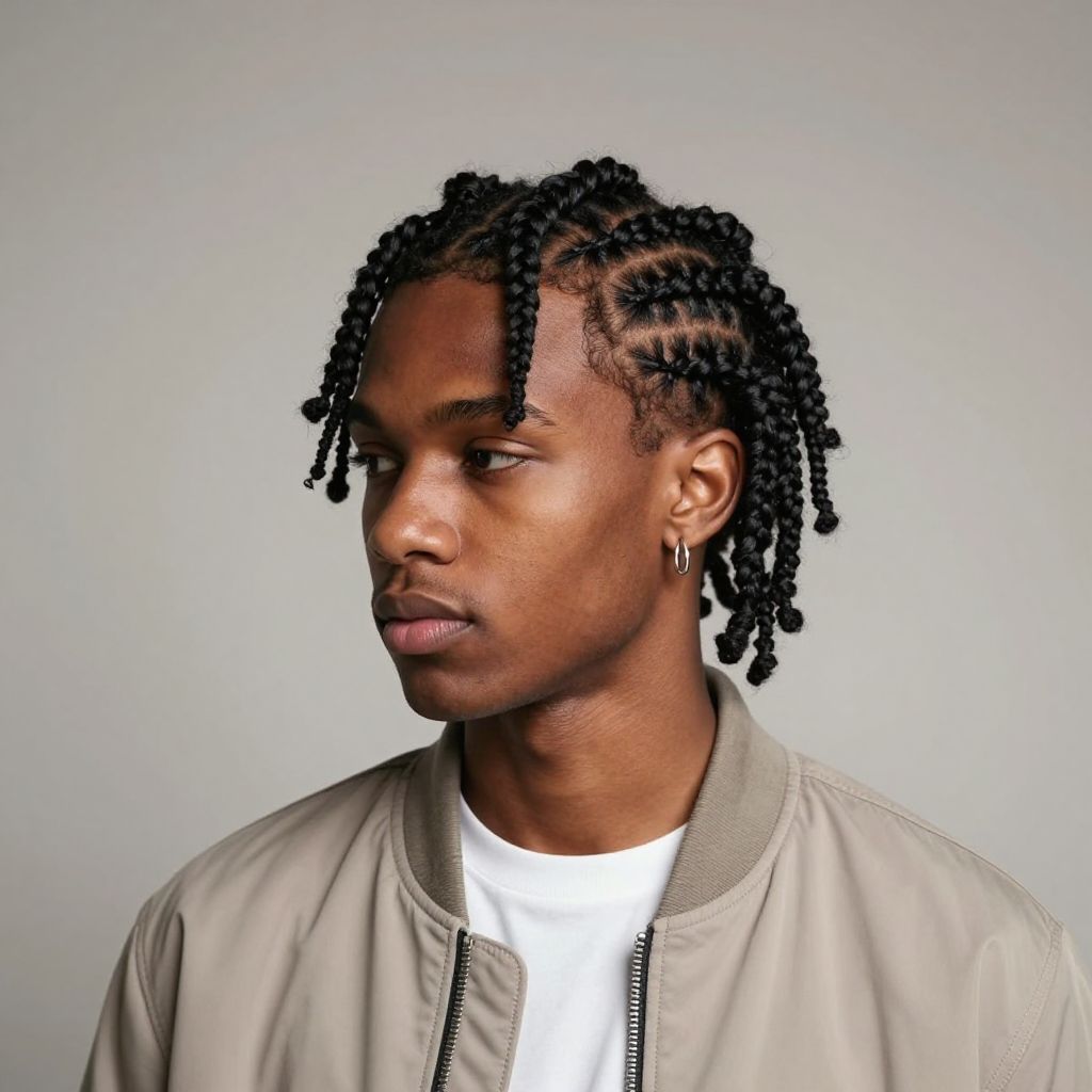 Zigzag with Box Braids Accents