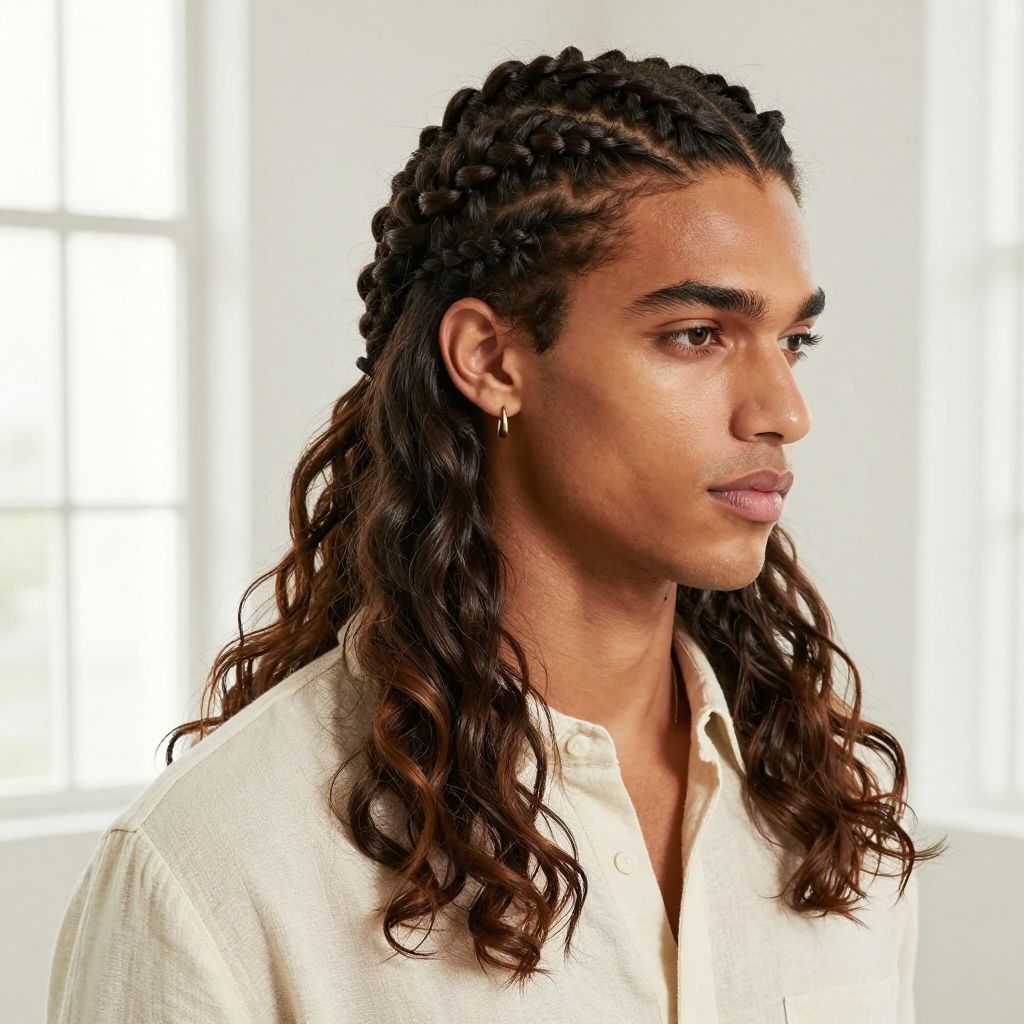 Braided Crown with Loose Ends