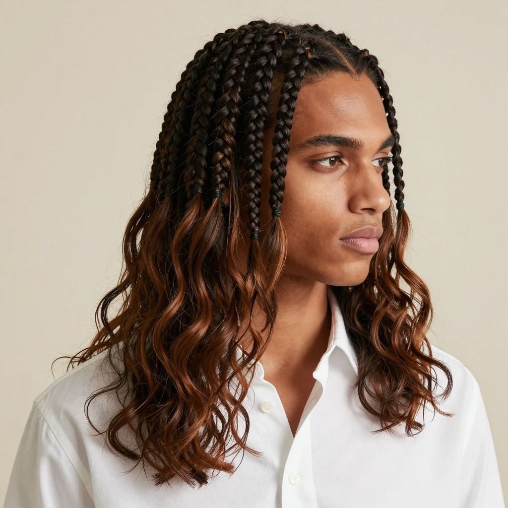French Braids with Textured Ends