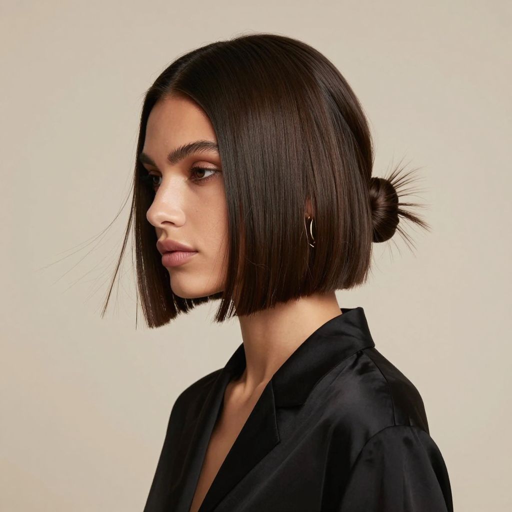 The Sleek Yet Messy Bun