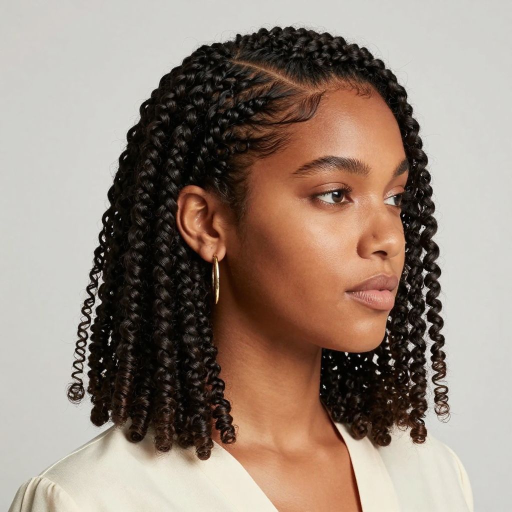 Micro Twists with Side Part