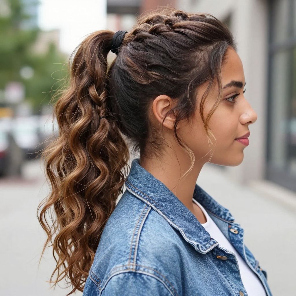 Half-Up Mini Twist Ponytail