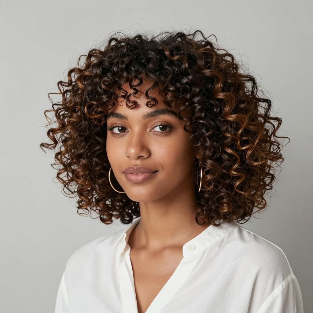 Voluminous Curly Bob