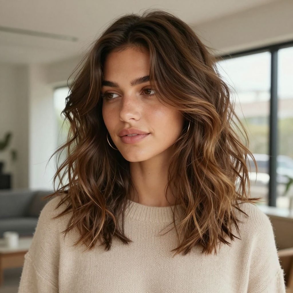 Tousled Wavy Lob