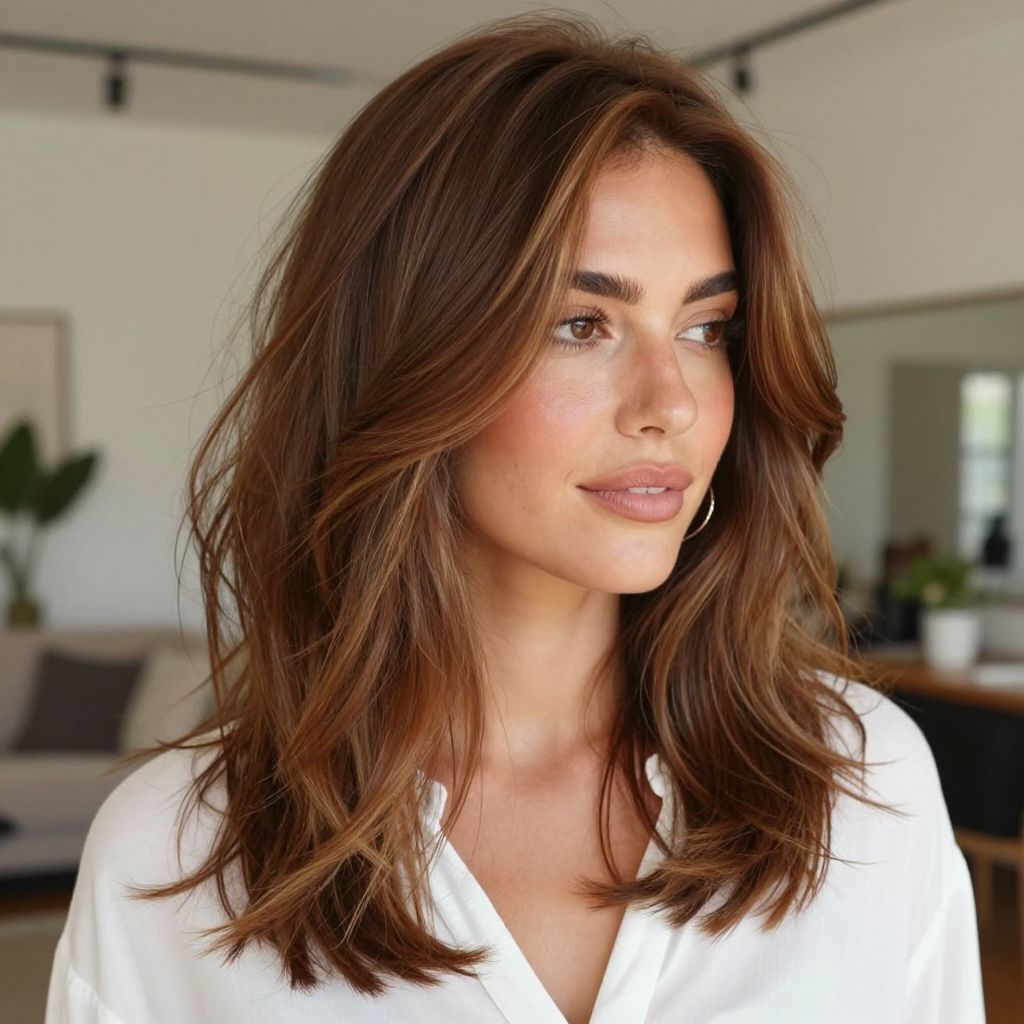 Layered Shoulder-Length Waves
